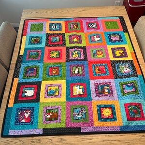 Handmade Baby Quilt Kids Blanket - Great Size 38”x46”